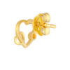 TOMEI Lusso Italia Dual-Tone Heart Earrings, Yellow Gold 916