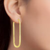 TOMEI Lusso Italia Baguette Earrings, Yellow Gold 916