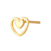 TOMEI Lusso Italia Double Love Earrings, Yellow Gold 916