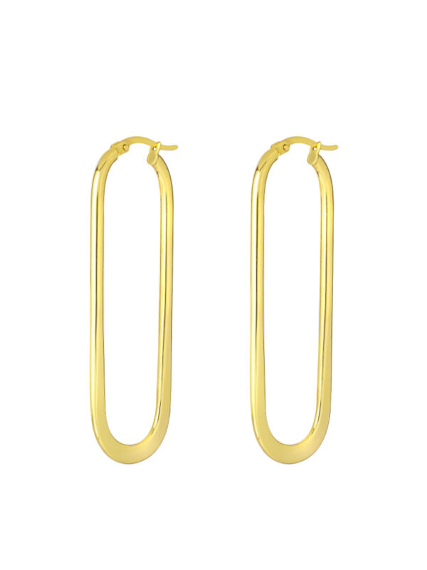 TOMEI Lusso Italia Baguette Earrings, Yellow Gold 916