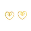 TOMEI Lusso Italia Double Love Earrings, Yellow Gold 916