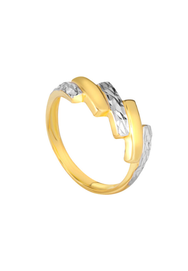 TOMEI Dual-Tone Enchanting Ring, Yellow Gold 916