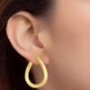 TOMEI Lusso Italia Oval Loop Earrings, Yellow Gold 916