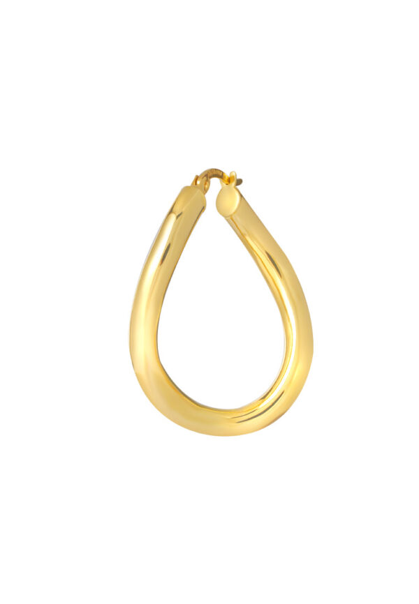 TOMEI Lusso Italia Oval Loop Earrings, Yellow Gold 916