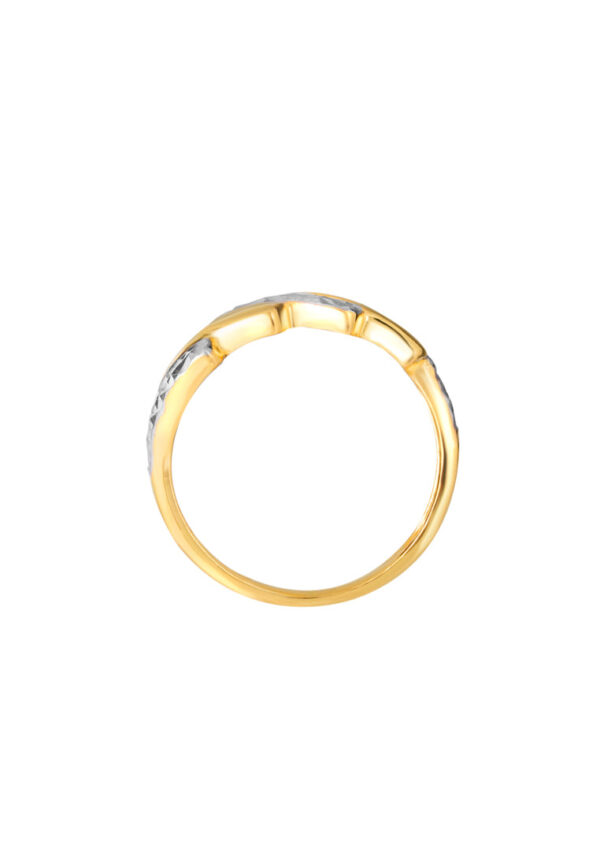 TOMEI Dual-Tone Enchanting Ring, Yellow Gold 916
