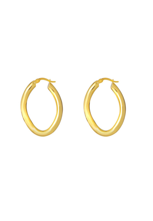 TOMEI Lusso Italia Oval Loop Earrings, Yellow Gold 916
