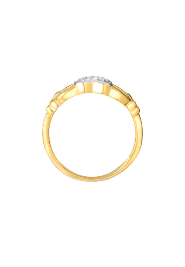 TOMEI Dual-Tone Nexus Of Heart Ring, Yellow Gold 916