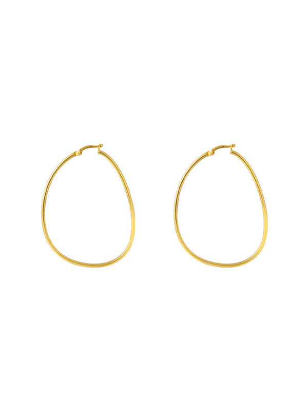 TOMEI Lusso Italia Modern Loop Earrings, Yellow Gold 916