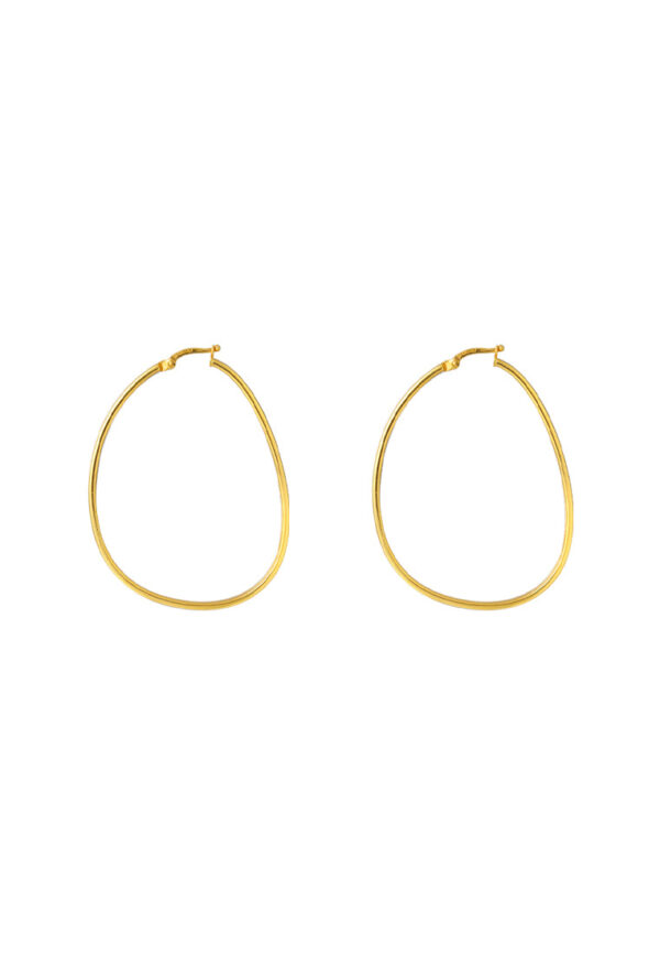 TOMEI Lusso Italia Modern Loop Earrings, Yellow Gold 916