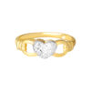 TOMEI Dual-Tone Nexus Of Heart Ring, Yellow Gold 916