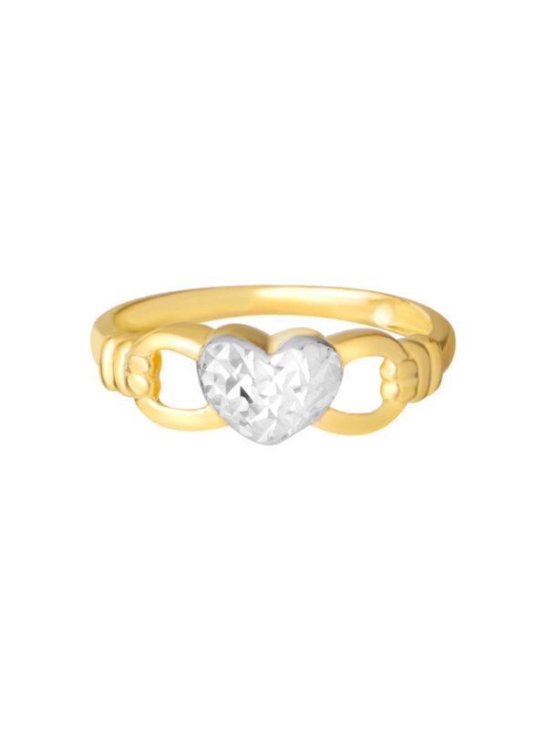 TOMEI Dual-Tone Nexus Of Heart Ring, Yellow Gold 916