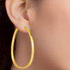 TOMEI Lusso Italia Modern Loop Earrings, Yellow Gold 916