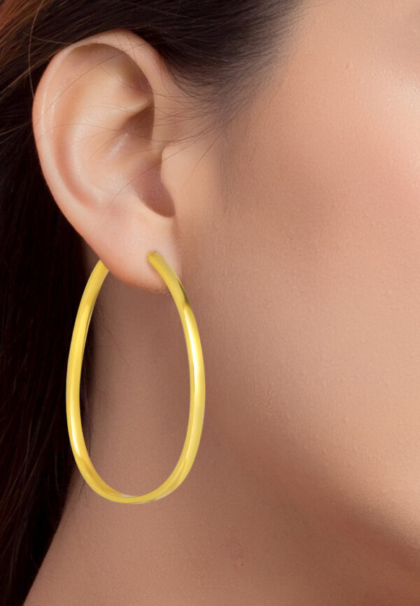 TOMEI Lusso Italia Modern Loop Earrings, Yellow Gold 916