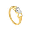 TOMEI Dual-Tone Nexus Of Heart Ring, Yellow Gold 916