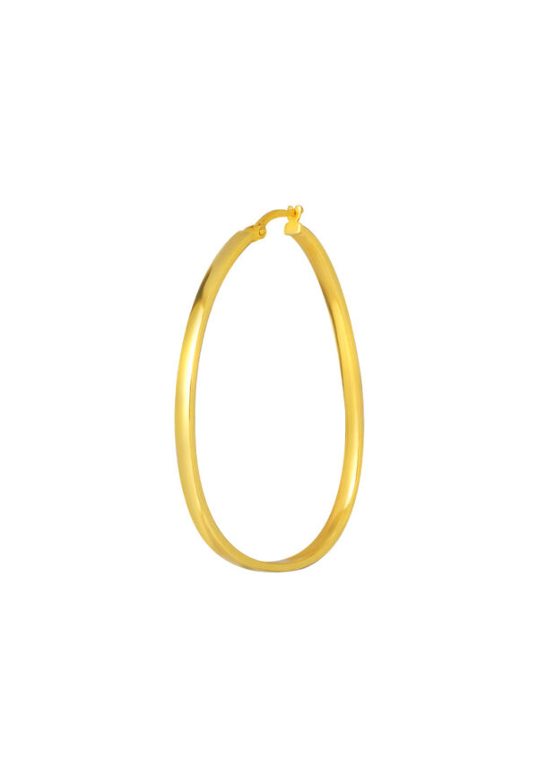 TOMEI Lusso Italia Modern Loop Earrings, Yellow Gold 916