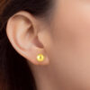 TOMEI Lusso Italia High-Polishing Ball Earrings, Yellow Gold 916