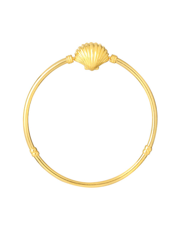 TOMEI Ocean Collection, Sea Shell Bangle, Yellow Gold 916