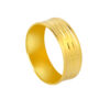 TOMEI Line Patterned Xi De Ring, Yellow Gold 916