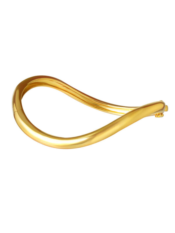 TOMEI Curved Bangle, Yellow Gold 916
