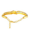 TOMEI Dual-Tone Bead Bangle, Yellow Gold 916