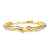 TOMEI Dual-Tone Bead Bangle, Yellow Gold 916