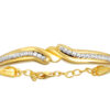 TOMEI Dual-Tone Bead Bangle, Yellow Gold 916