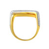 TOMEI Diamond Cut Collection Intersecting Ring, Yellow Gold 916