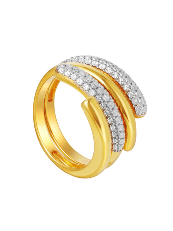TOMEI Diamond Cut Collection Detachable Ring, Yellow Gold 916