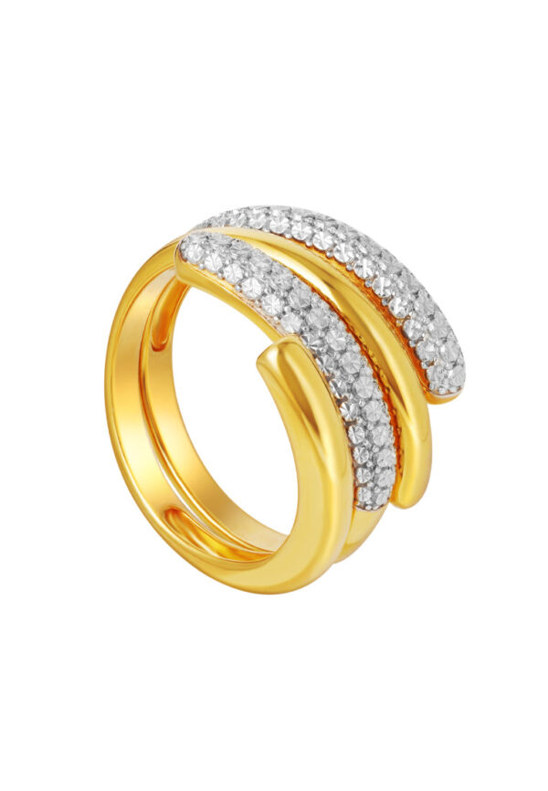 TOMEI Diamond Cut Collection Detachable Ring, Yellow Gold 916
