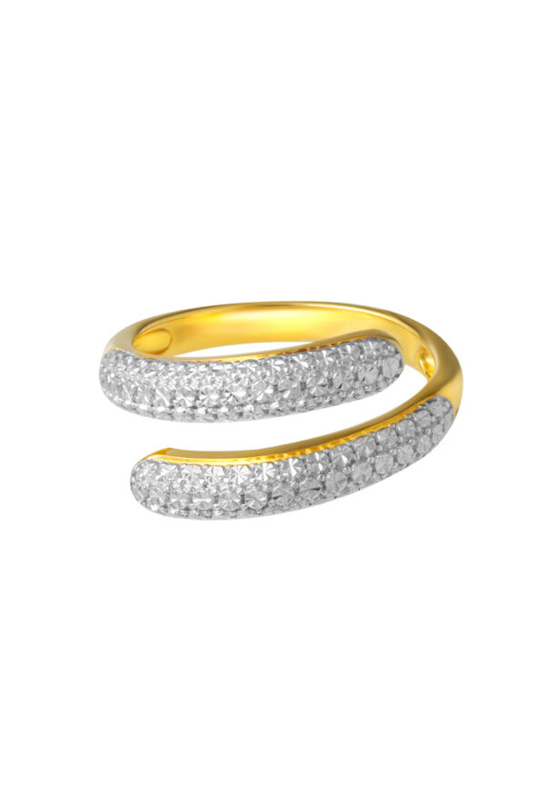 TOMEI Diamond Cut Collection Detachable Ring, Yellow Gold 916