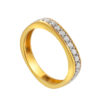 TOMEI Diamond Cut Collection Eternity Ring, Yellow Gold 916