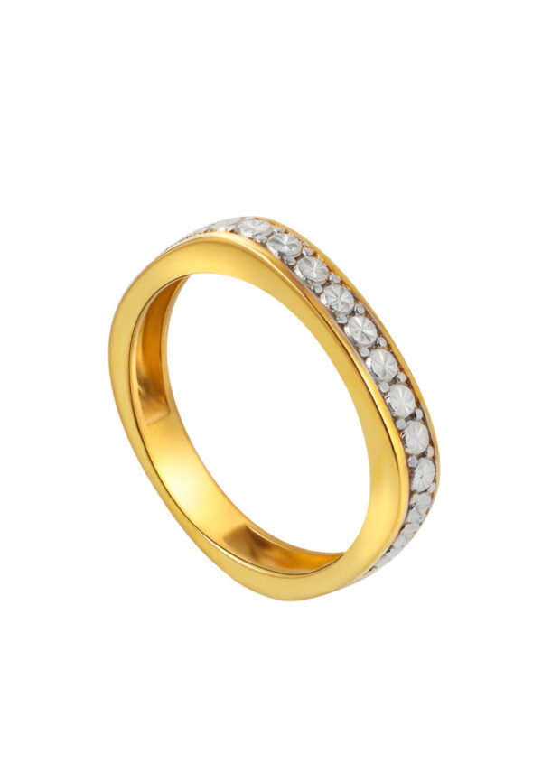 TOMEI Diamond Cut Collection Eternity Ring, Yellow Gold 916