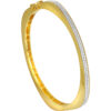 TOMEI Diamond Cut Collection Row Bangle, Yellow Gold 916