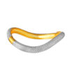 TOMEI Diamond Cut Collection Wavy Bangle, Yellow Gold 916