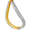TOMEI Diamond Cut Collection Wavy Bangle, Yellow Gold 916