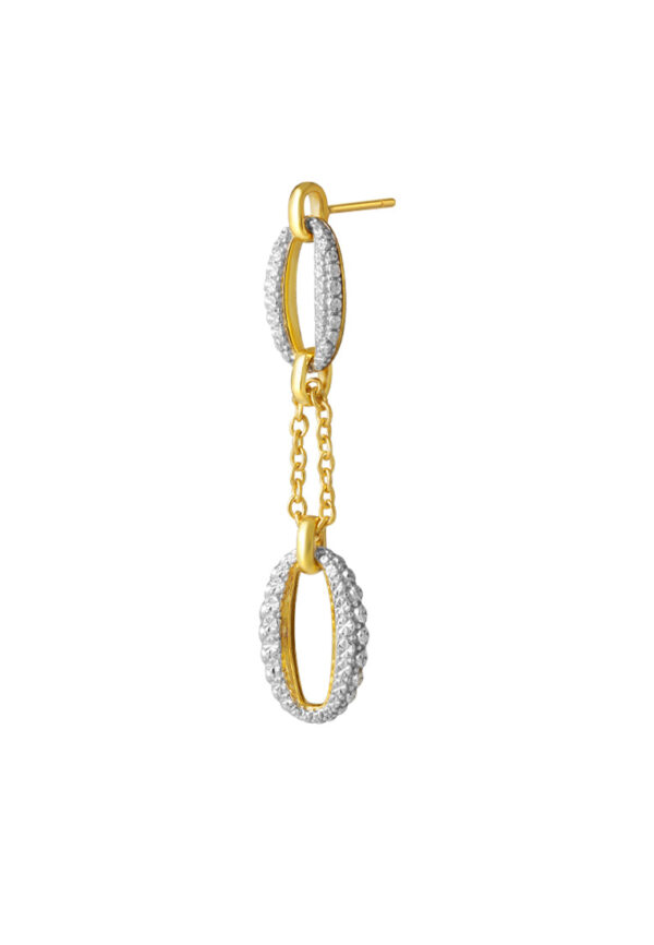 TOMEI Diamond Cut Collection Refined Oval Earrings, Yellow Gold 916