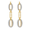 TOMEI Diamond Cut Collection Refined Oval Earrings, Yellow Gold 916