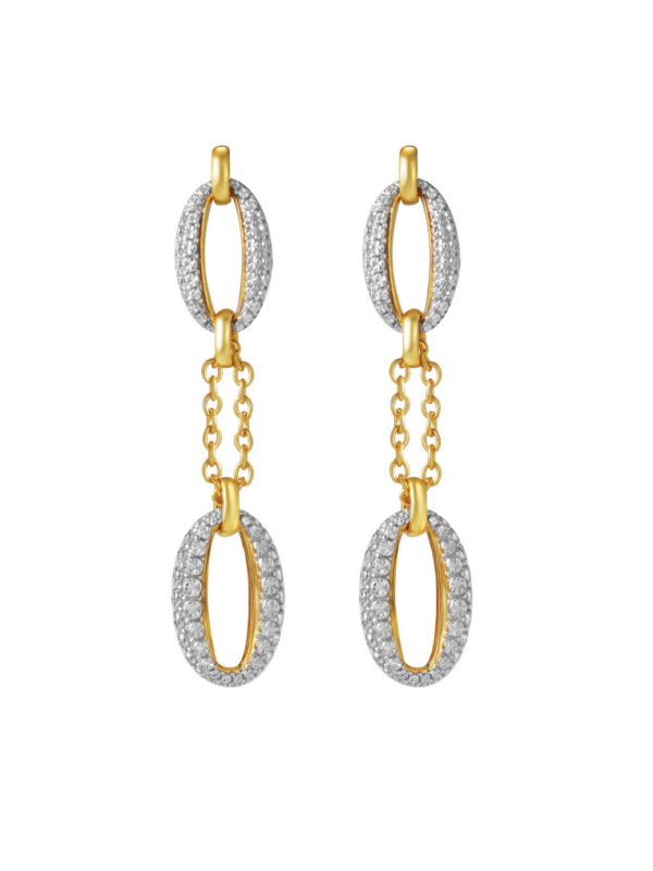 TOMEI Diamond Cut Collection Refined Oval Earrings, Yellow Gold 916