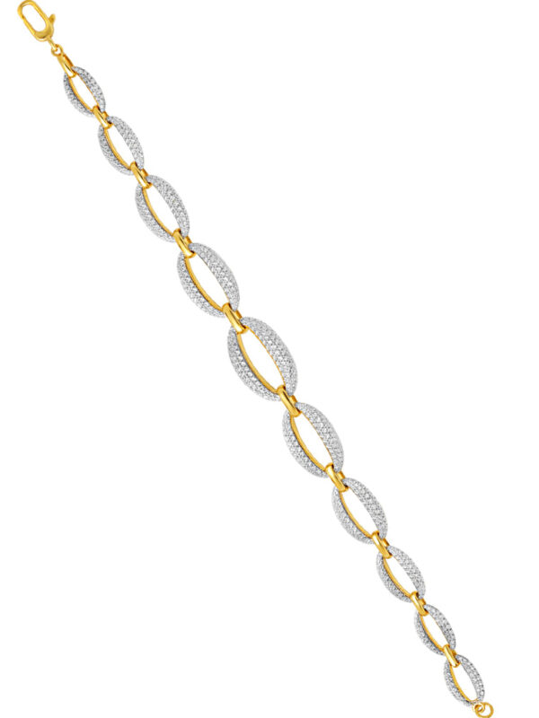 TOMEI Diamond Cut Collection Refined Oval Bracelet, Yellow Gold 916