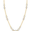 TOMEI Diamond Cut Collection Refined Oval Necklace, Yellow Gold 916