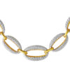 TOMEI Diamond Cut Collection Refined Oval Necklace, Yellow Gold 916