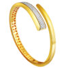 TOMEI Anastasia Dual-Tone Extended C-Shape Bangle, Yellow Gold 916