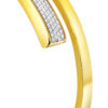 TOMEI Anastasia Dual-Tone Extended C-Shape Bangle, Yellow Gold 916