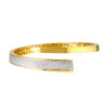 TOMEI Anastasia Dual-Tone Extended C-Shape Bangle, Yellow Gold 916