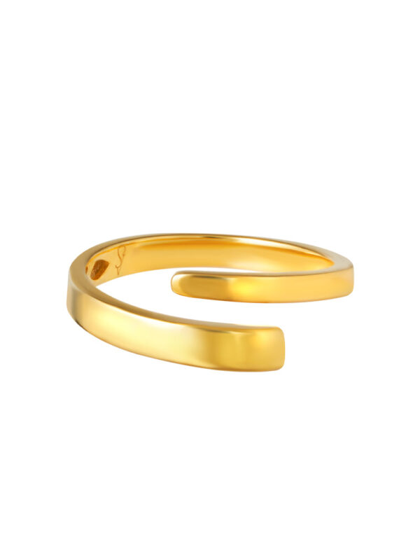 TOMEI Anastasia Extended C-Shape Ring, Yellow Gold 916