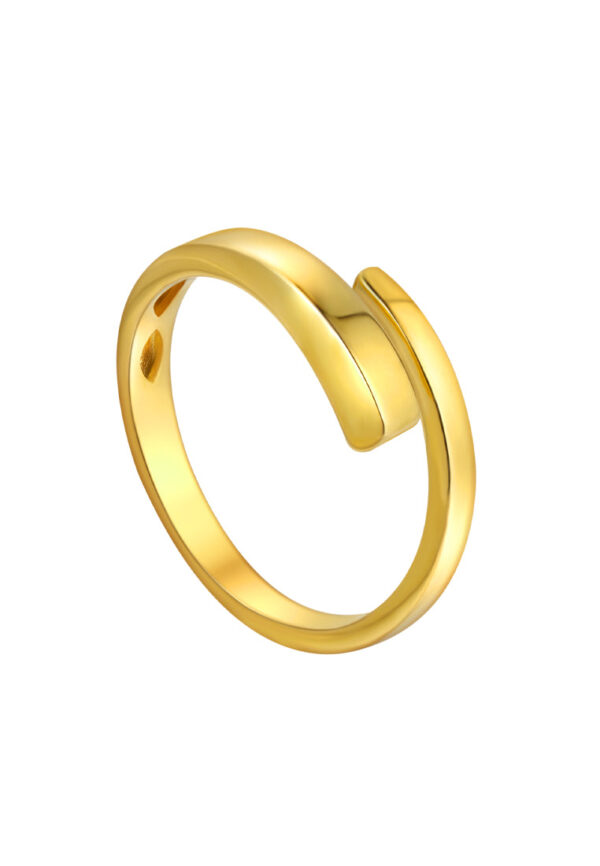 TOMEI Anastasia Extended C-Shape Ring, Yellow Gold 916
