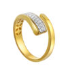 TOMEI Anastasia Dual-Tone Extended C-Shape Ring, Yellow Gold 916