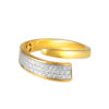 TOMEI Anastasia Dual-Tone Extended C-Shape Ring, Yellow Gold 916