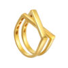 TOMEI Anastasia X-Cross Ring, Yellow Gold 916
