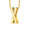 TOMEI Anastasia X-Cross Pendant, Yellow Gold 916